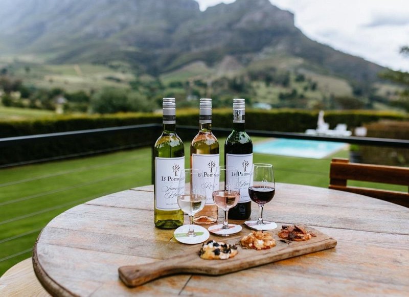wine botlled franschoek