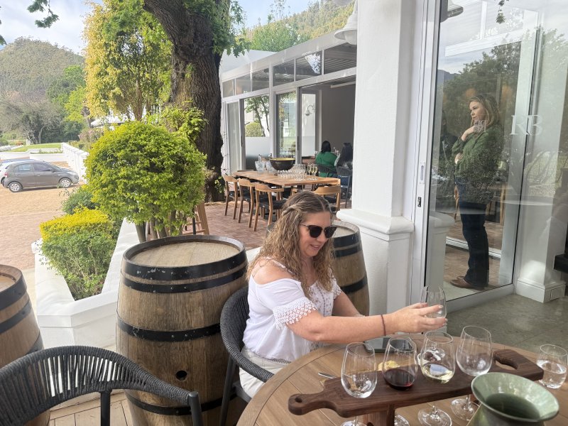wine tasting lady